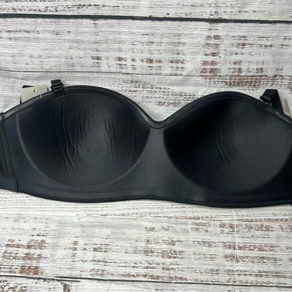 Wacoal 32DD Staying Power Wire Free Strapless Bra Black 854372 NEW - Picture 3 of 11